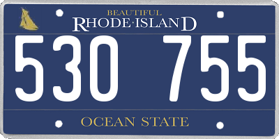 RI license plate 530755