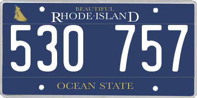 RI license plate 530757