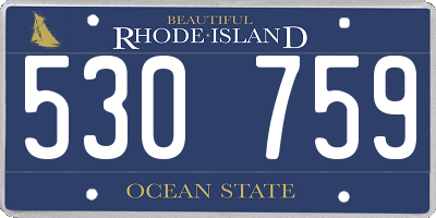 RI license plate 530759