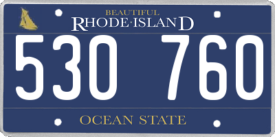 RI license plate 530760