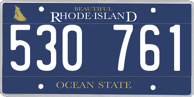 RI license plate 530761