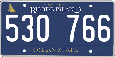 RI license plate 530766
