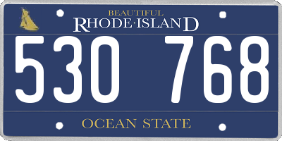 RI license plate 530768