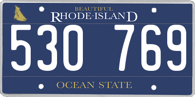 RI license plate 530769