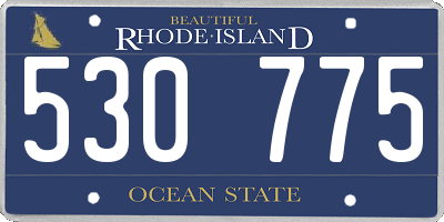 RI license plate 530775