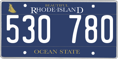RI license plate 530780