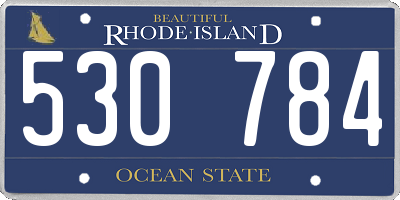 RI license plate 530784