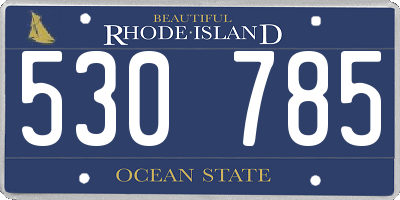 RI license plate 530785