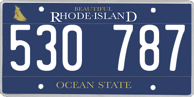 RI license plate 530787