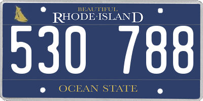 RI license plate 530788