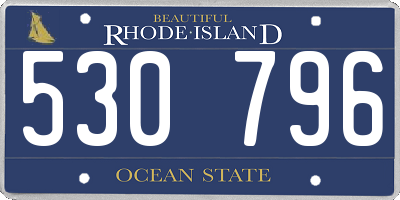 RI license plate 530796