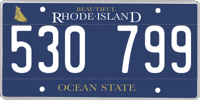 RI license plate 530799