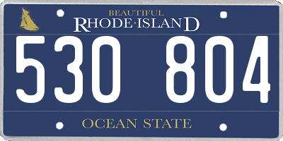 RI license plate 530804