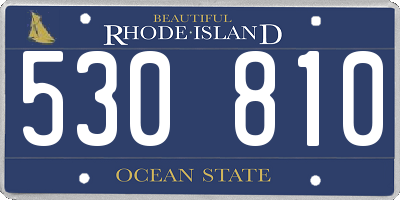 RI license plate 530810