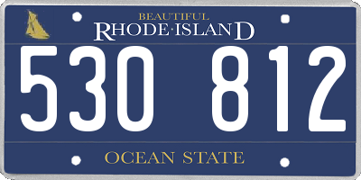 RI license plate 530812