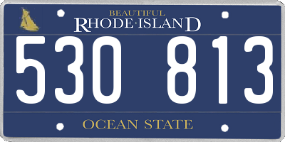 RI license plate 530813