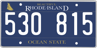 RI license plate 530815