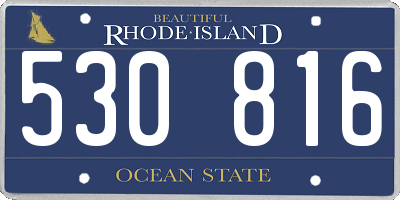 RI license plate 530816