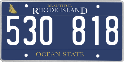 RI license plate 530818
