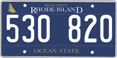 RI license plate 530820