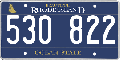 RI license plate 530822