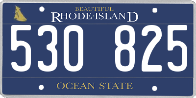 RI license plate 530825