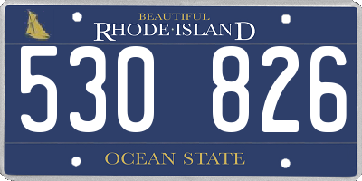 RI license plate 530826