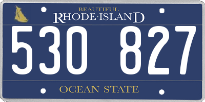 RI license plate 530827