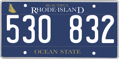 RI license plate 530832
