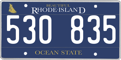 RI license plate 530835