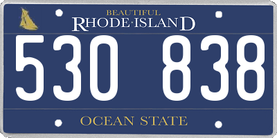 RI license plate 530838