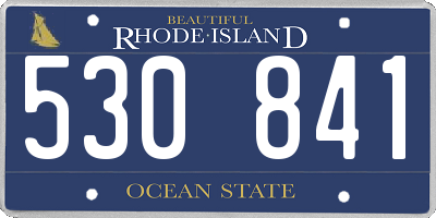 RI license plate 530841