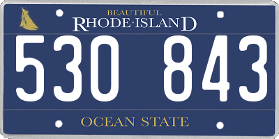 RI license plate 530843