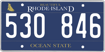RI license plate 530846