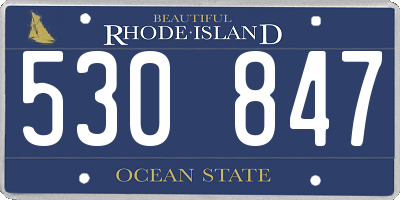 RI license plate 530847