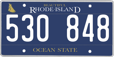 RI license plate 530848