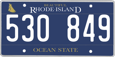 RI license plate 530849