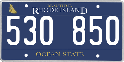 RI license plate 530850