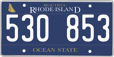 RI license plate 530853
