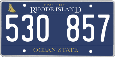 RI license plate 530857