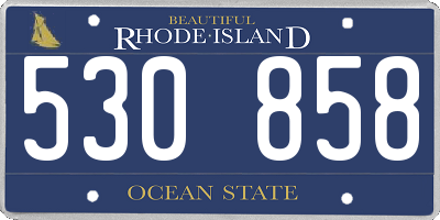 RI license plate 530858