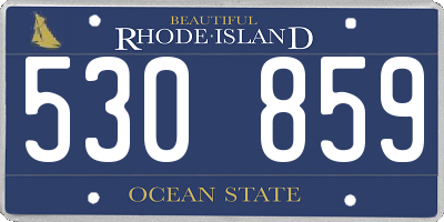RI license plate 530859