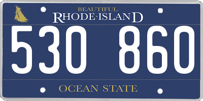 RI license plate 530860