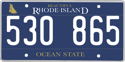 RI license plate 530865