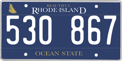 RI license plate 530867