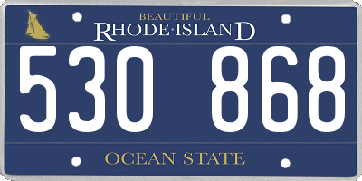 RI license plate 530868