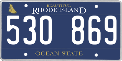 RI license plate 530869