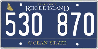 RI license plate 530870