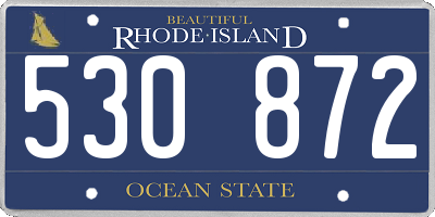 RI license plate 530872