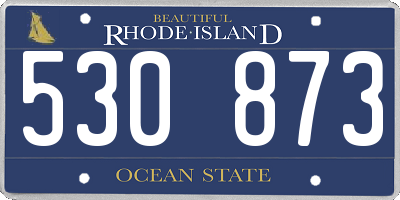 RI license plate 530873